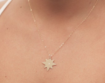 Gold Star Necklace, Dainty Gold Necklace, Layered Necklace, Delicate Gold Filled or Silver Necklace, Everyday Jewelry, Bridesmaid Gift.