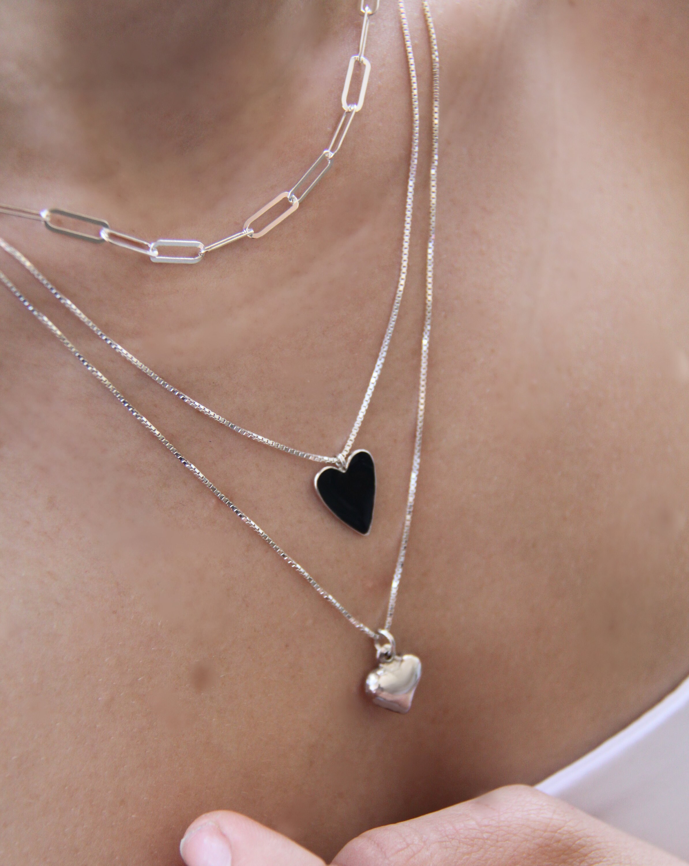 Black heart necklace Clearance