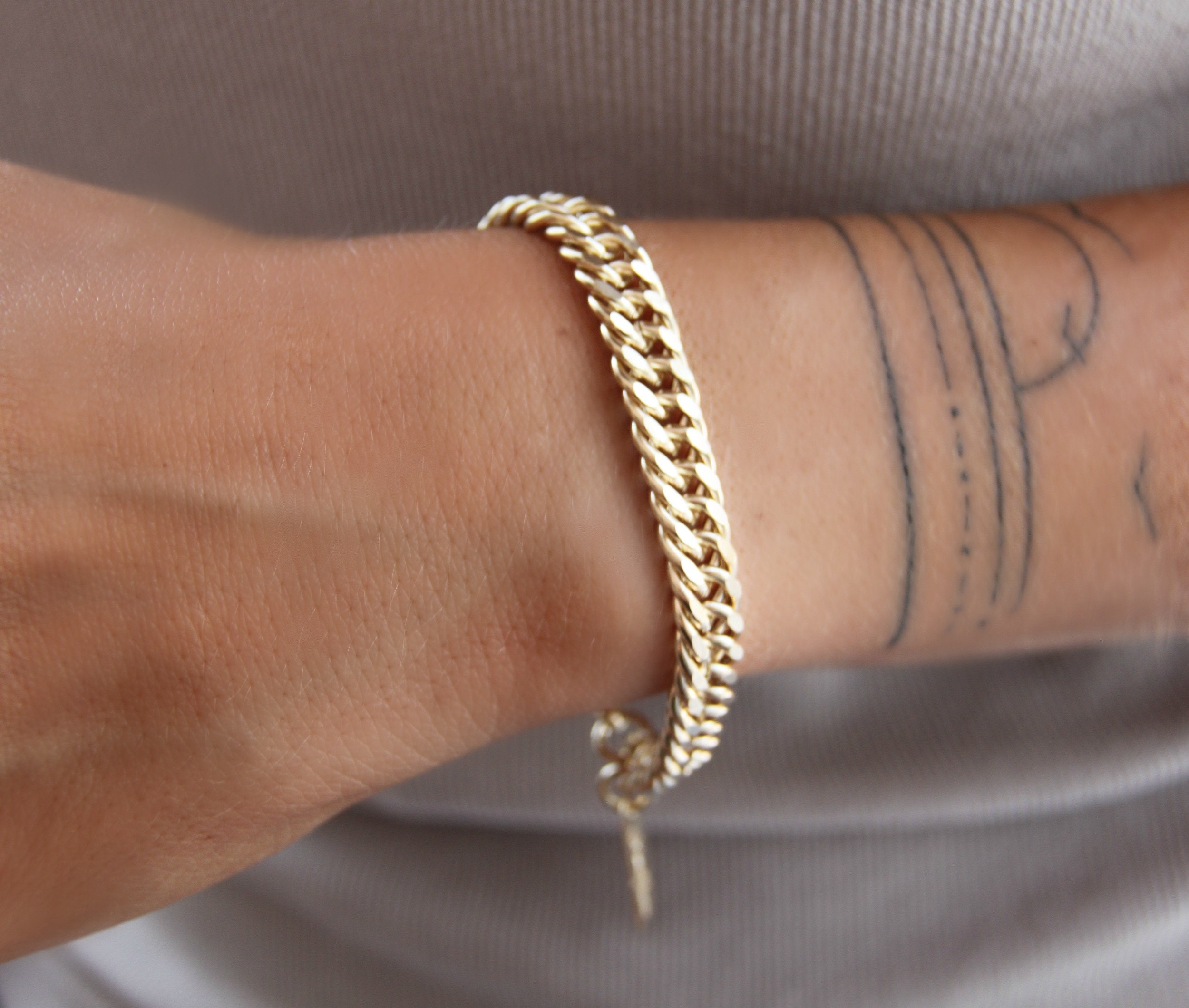 Gold Chain Bracelet Statement Gold 