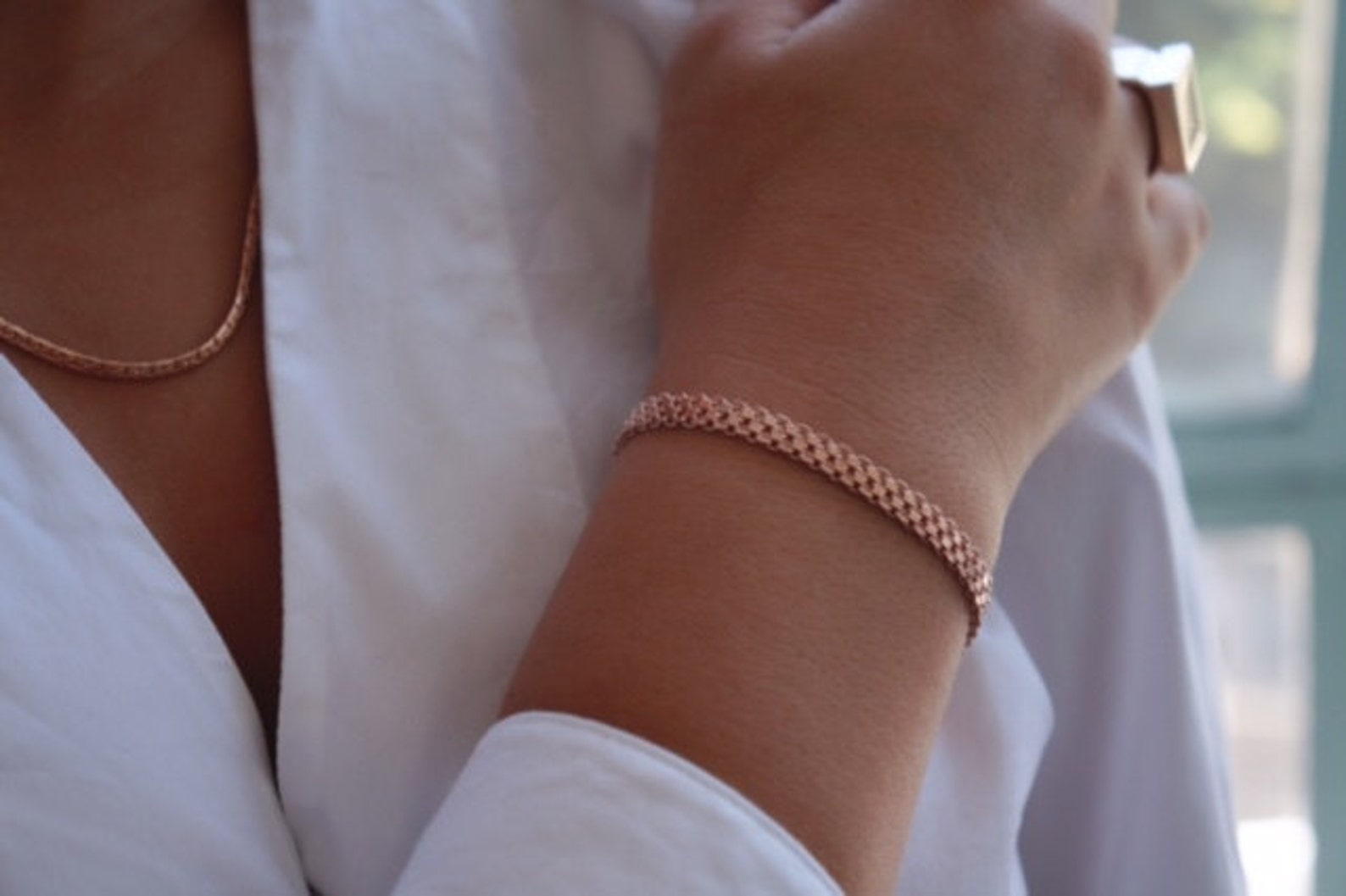 Delicate Gold Bracelet Dainty Chain Bracelet Layered Etsy