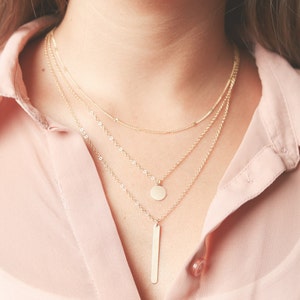 Dainty Natural Zircon Swarovski Gold Filled Necklace, Simple Everyday  Necklace, Layering Chain Necklace, Delicate Necklace, Gift for Her 
