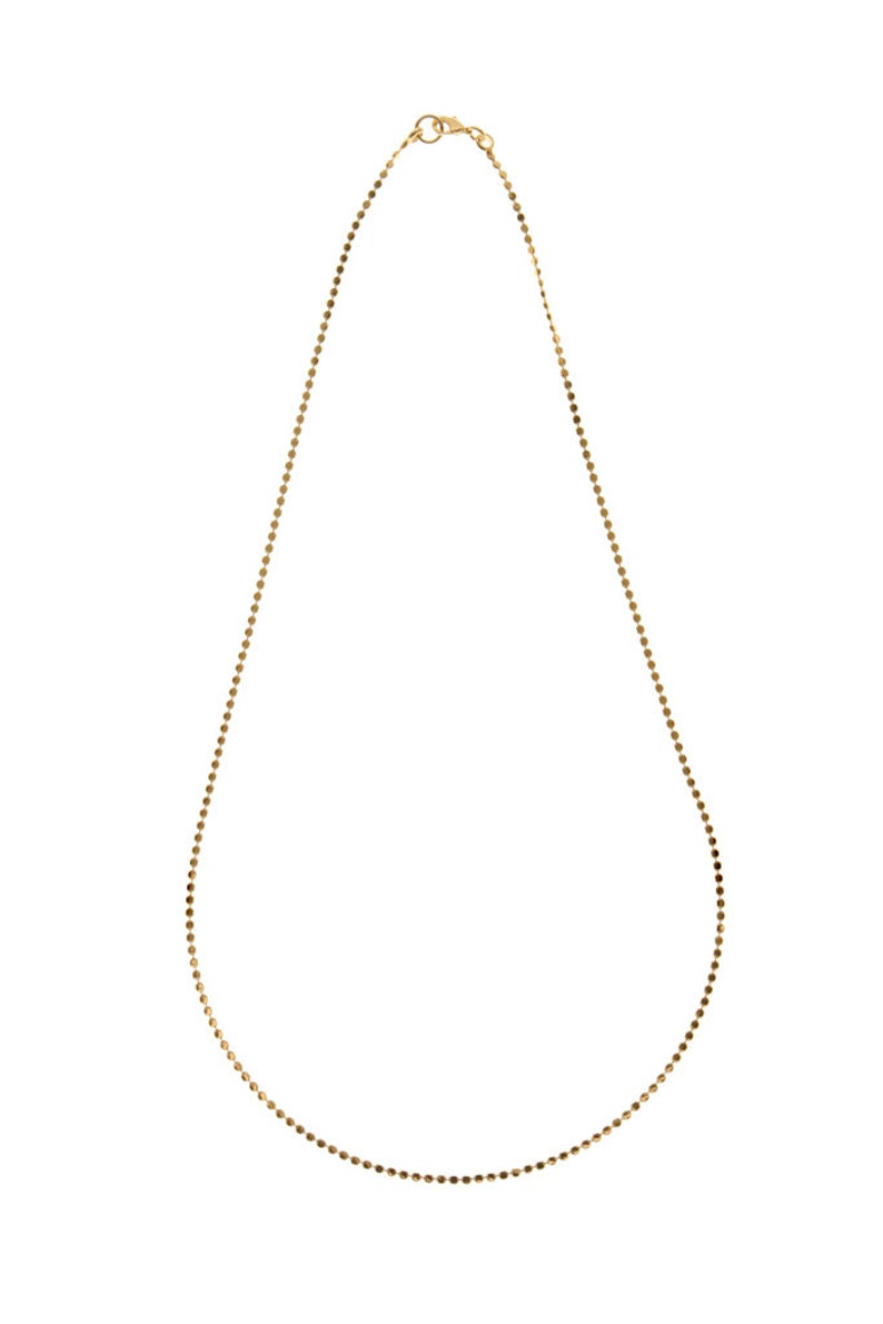 Gold Necklace Gold Chain Necklace Dainty Gold Bead Necklace Etsy