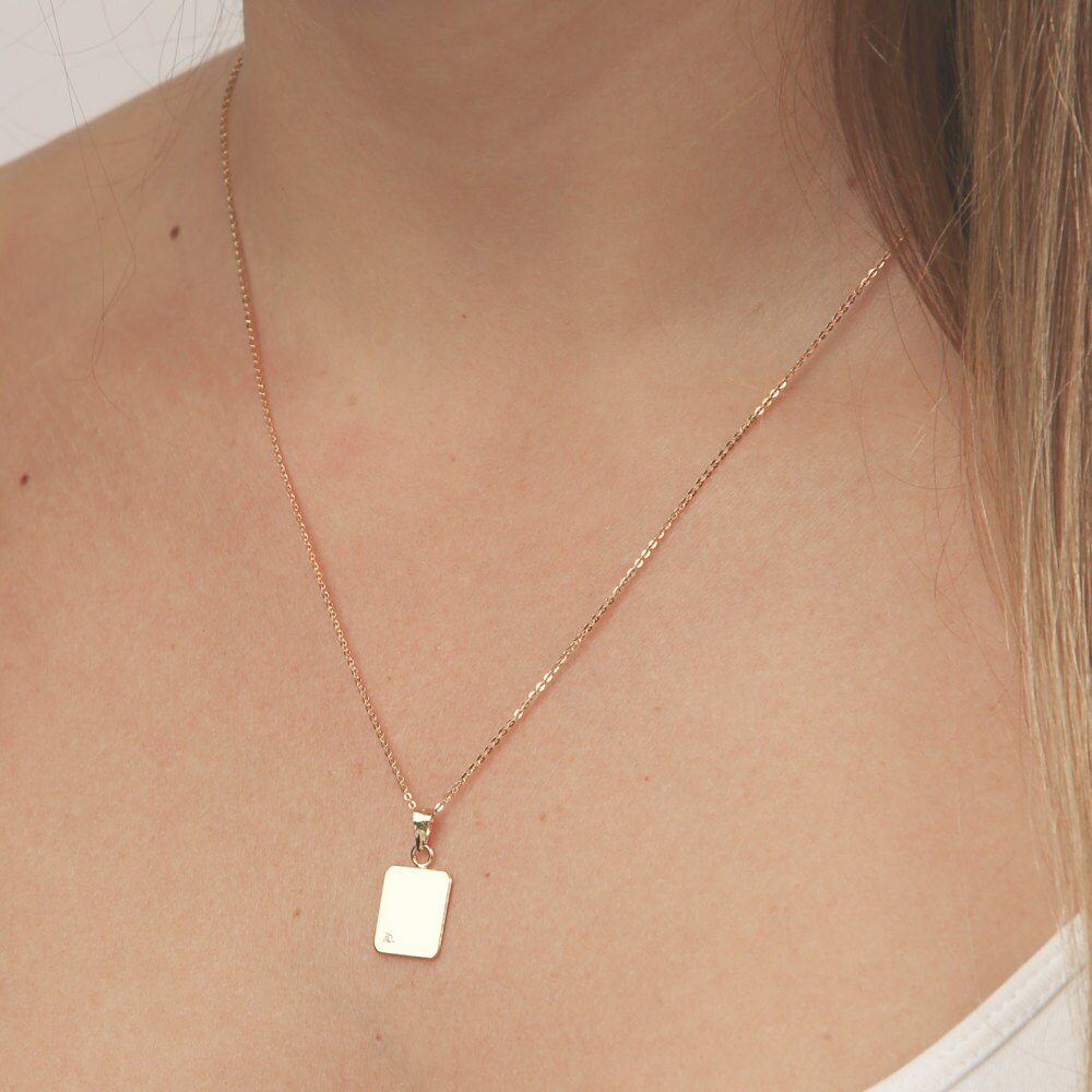 Vertical Gold Bar Necklace Dainty Small Layering Necklace Etsy
