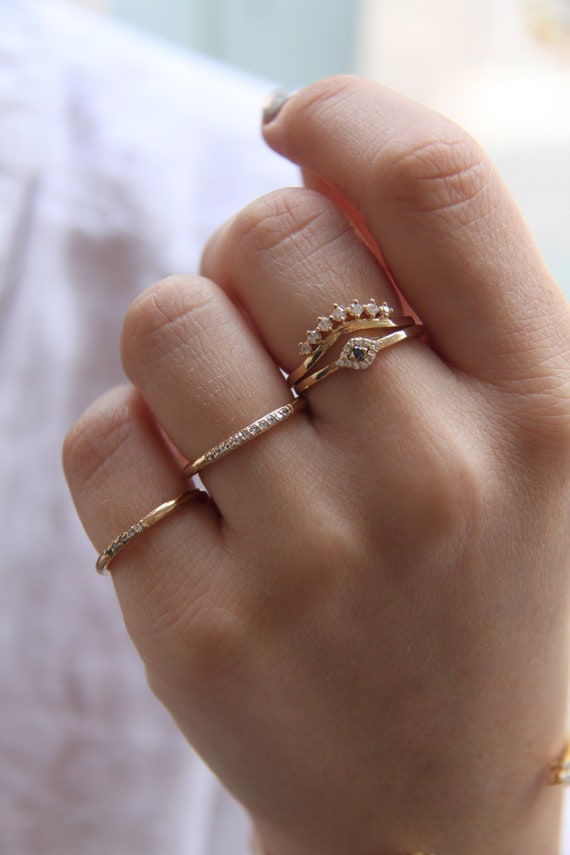 Delicate gold best sale rings