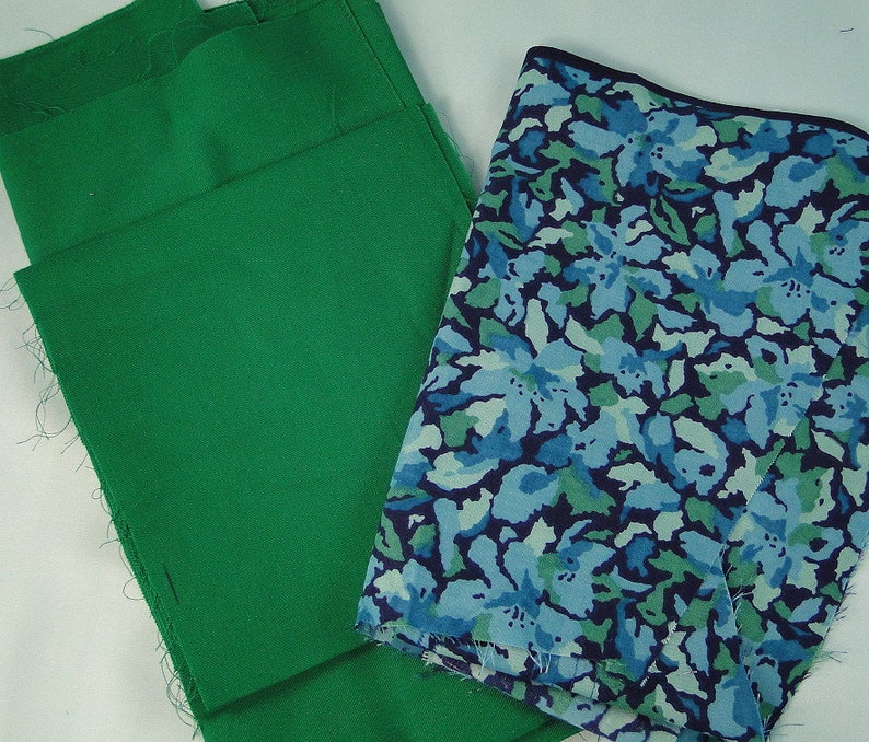 Vintage Scrap Fabric Lot Cotton Polyester Rayon Blends Two Pounds