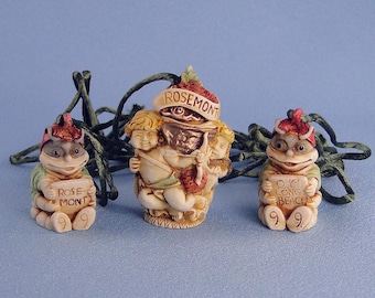 Lot Harmony Kingdom Pendants Lord Byron, Angels, Three Versions Harmony Garden Limited Editions,