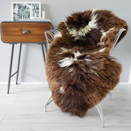 Genuine Rare Unique Ethically Sourced Single Natural Sheepskin Rug | Sheepskin Hide | Animal Hide Rug | Soft Dense Wool shops | Home Decor | SNR16