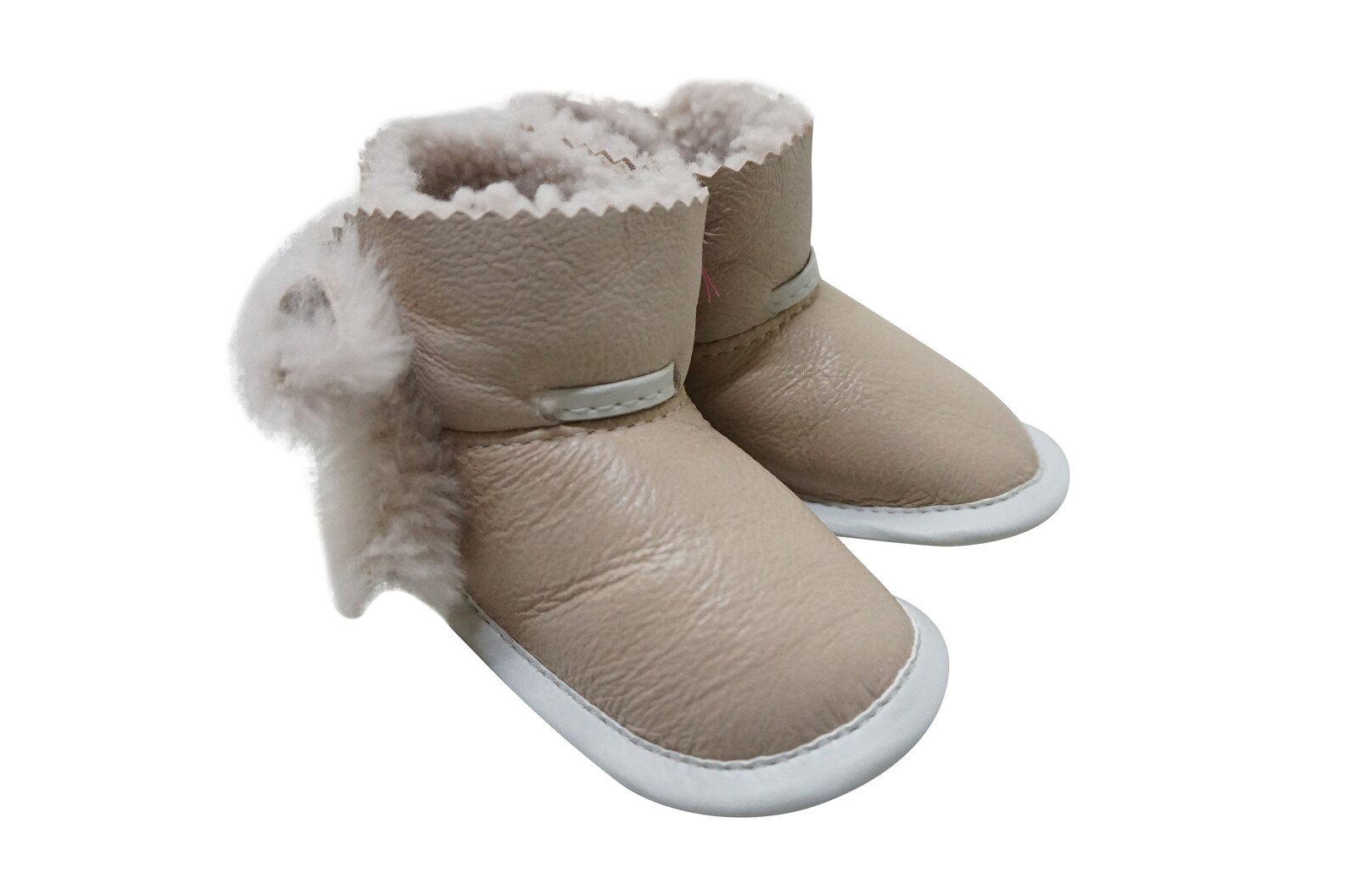 Genuine Leather Sheepskin Baby Booties Sheepskin Baby Shoes | Etsy