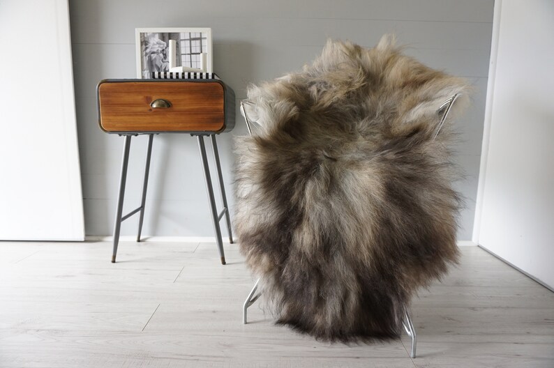 Genuine Icelandic Sheepskin Rug  Sheepskin Hide  Icelandic image 1