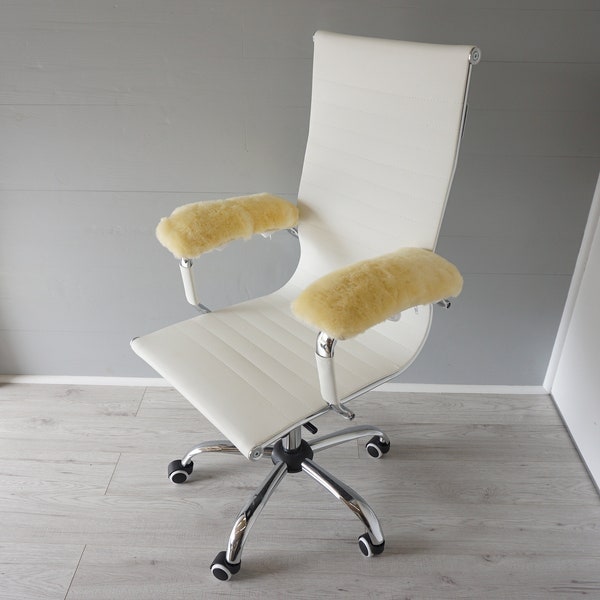 Accoudoirs médicaux en peau de mouton véritable | Accoudoirs en laine | Accoudoirs pour fauteuil roulant | Accoudoirs pour chaise de bureau | Super doux de haute qualité