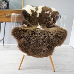 Genuine Rare Single Sheepskin Rug | Sheepskin Throw | Natural Sheepskin Rug | Real Sheepskin Rug | Sheepskin Pelt | Soft Thick Wool Rug