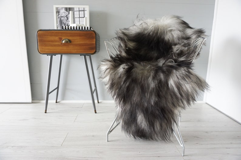 Genuine Icelandic Sheepskin Rug  Sheepskin Hide  Icelandic image 1