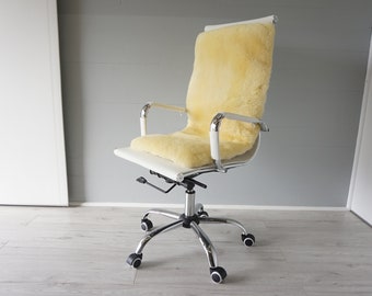 Medical Sheepskin Seat and Back Pad, Wheelchair, Office Chair Cushion