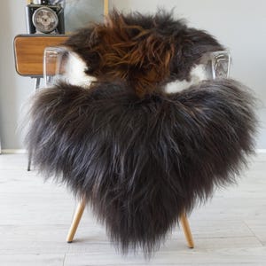 Genuine Single Icelandic Sheepskin Rug | Sheepskin Throw | Shaggy Rug | Real Sheepskin Rug | Scandinavian Sheepskin Rug | Rare Long Wool Rug