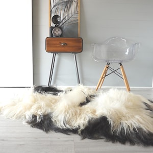 Genuine Icelandic Rectangular Sheepskin Rug | Extra Soft Silky Wool Rug | Real Sheepskin Rug | Natural Sheepskin Rug | Unique Home Decor