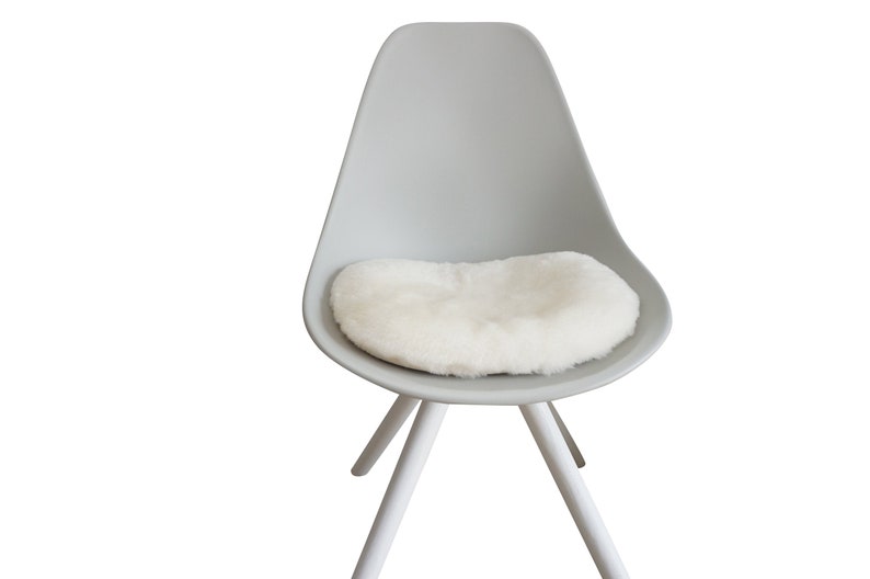 Genuine sheepskin Charles Ray Eames style chair seat pad Etsy
