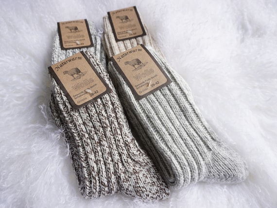 Genuine luxurious Handmade Unisex Sheep Wool Socks | Wool Slipper Socks | Extra Warm Winter Socks | Bed Socks | 60% Lambs Wool Knitted Socks