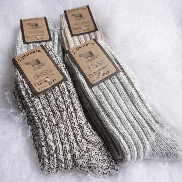 Genuine luxurious Handmade Unisex Sheep Wool Socks | Wool Slipper Socks | Extra Warm Winter Socks | Bed Socks | 60% Lambs Wool Knitted Socks