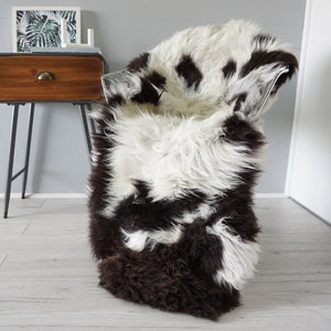 Genuine Rare Unique Ethically Sourced Single Natural Sheepskin Rug | Sheepskin Hide | Animal Hide Rug | Soft Dense Wool | Home Decor | SNR37