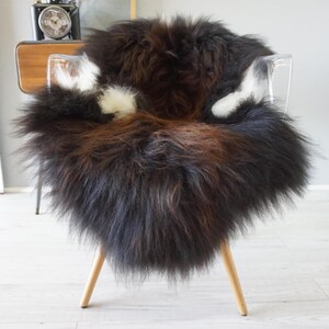 Genuine Single Icelandic Sheepskin Rug | Sheepskin Throw | Shaggy Rug | Real Sheepskin Rug | Scandinavian Sheepskin Rug | Rare Long Wool Rug