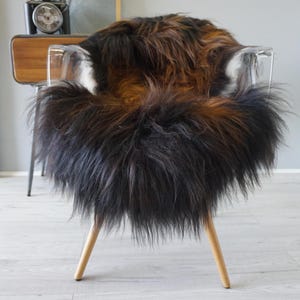 Genuine Single Icelandic Sheepskin Rug | Sheepskin Throw | Shaggy Rug | Real Sheepskin Rug | Scandinavian Sheepskin Rug | Rare Long Wool Rug