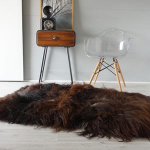 Genuine Icelandic Rectangular Sheepskin Rug | Extra Soft Silky Wool Rug | Real Sheepskin Rug | Natural Sheepskin Rug | Unique Home Decor