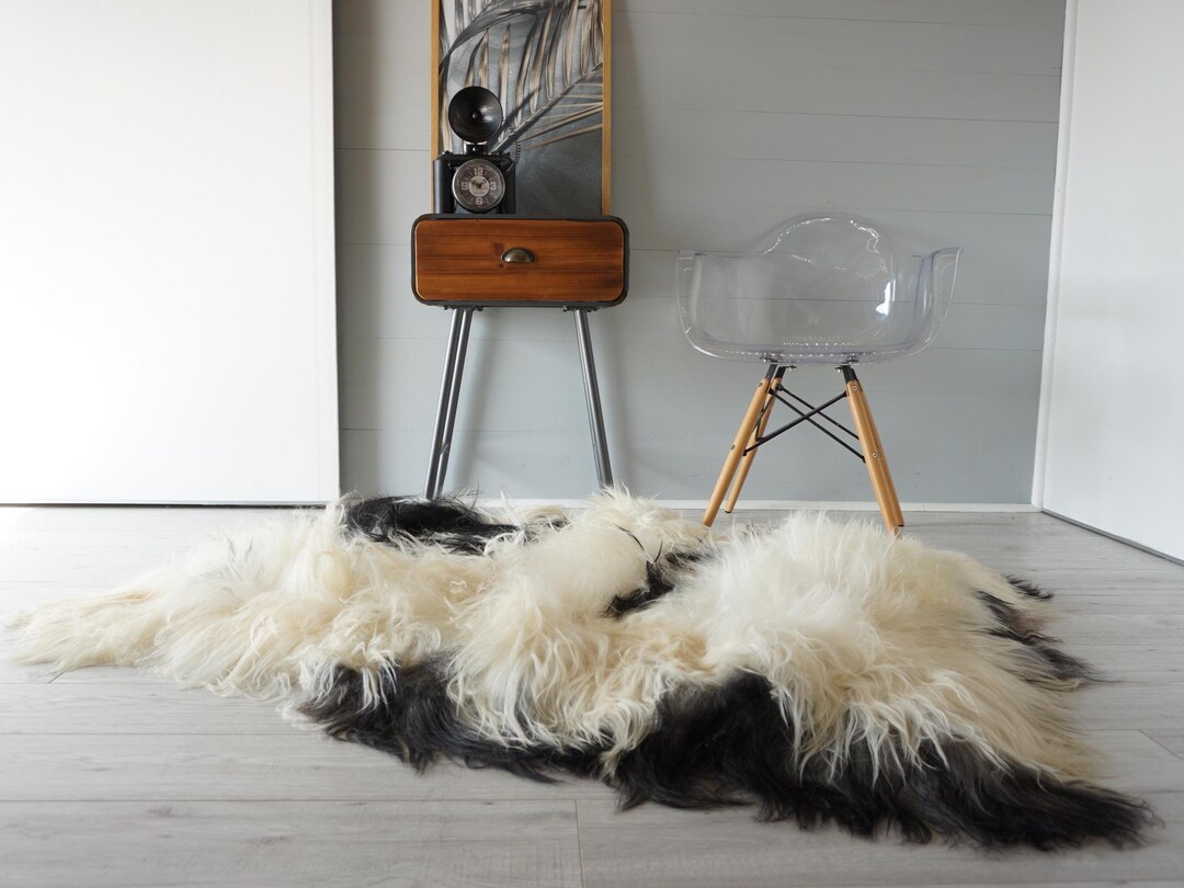 Genuine Icelandic Rectangular Sheepskin Rug | Extra Soft Silky Wool Rug ...