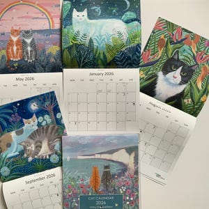 2026 cat calendar-wall calendar- cat lover - cat gifts- cat decor- home decor - 2026 calendar