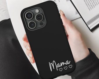 Personalized Mama Phone Case Black | Mother's Day Gift | Personalized Gift | Custom Mama Phone Case | Heart Phone Case