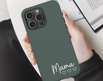 Personalized Mama Phone Case Evergreen | Mother's Day Gift | Personalized Gift | Custom Mama Phone Case | Heart Phone Case