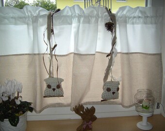 Rot weiss karierte gardine | Etsy