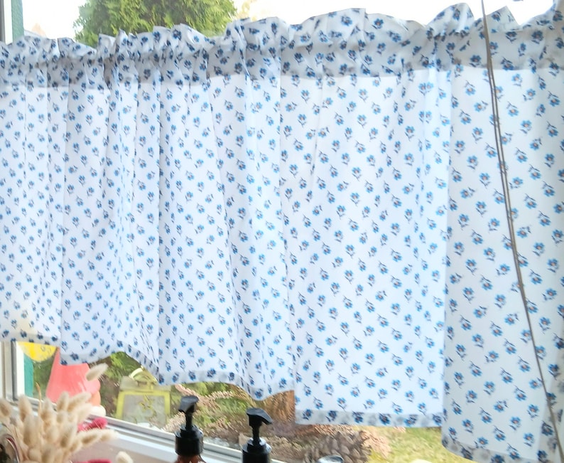 Gardine mit Blumen Maritim image 1