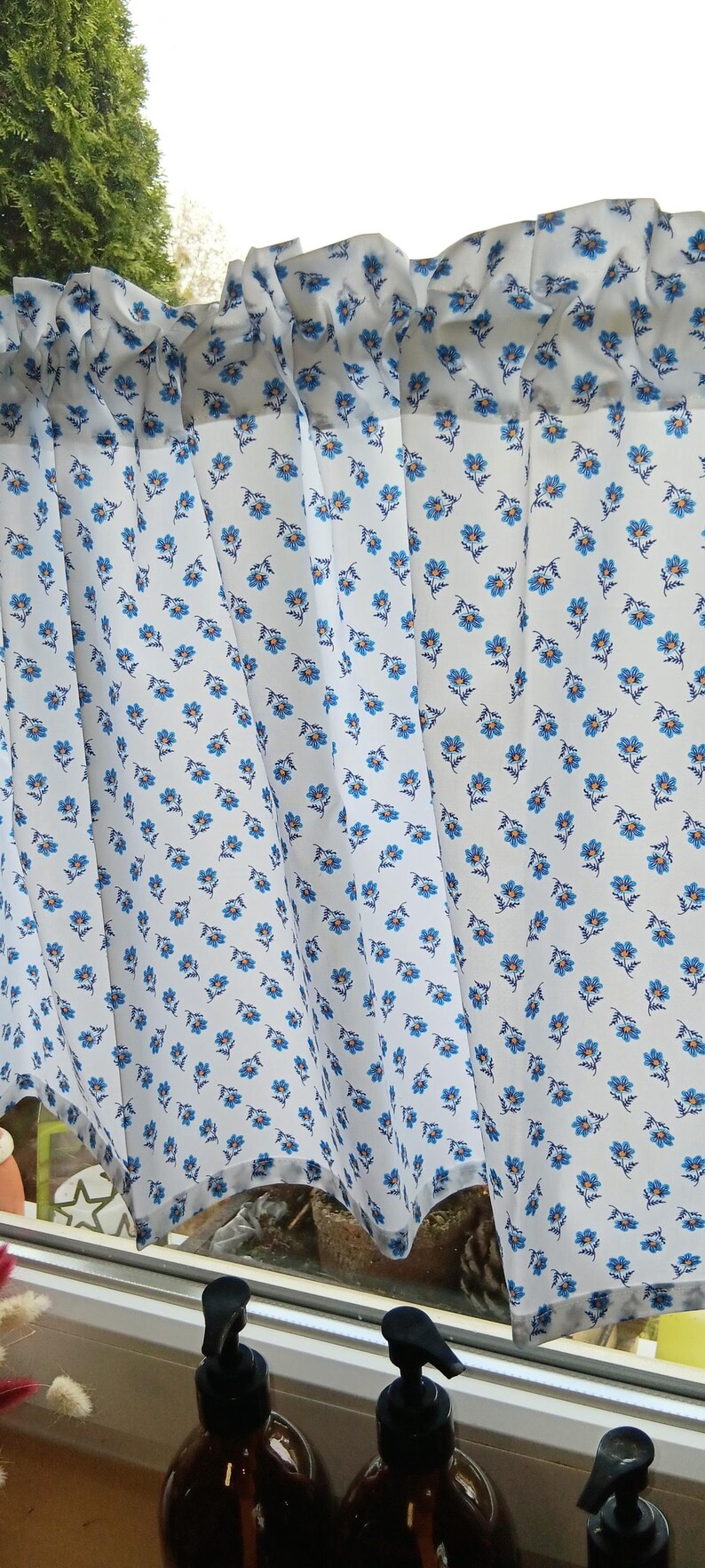 Gardine mit Blumen Maritim image 4