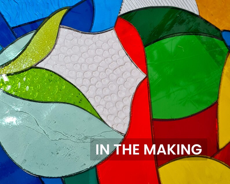 Large Stained Glass Window Hanging a Custommade Unique Glass Etsy UK