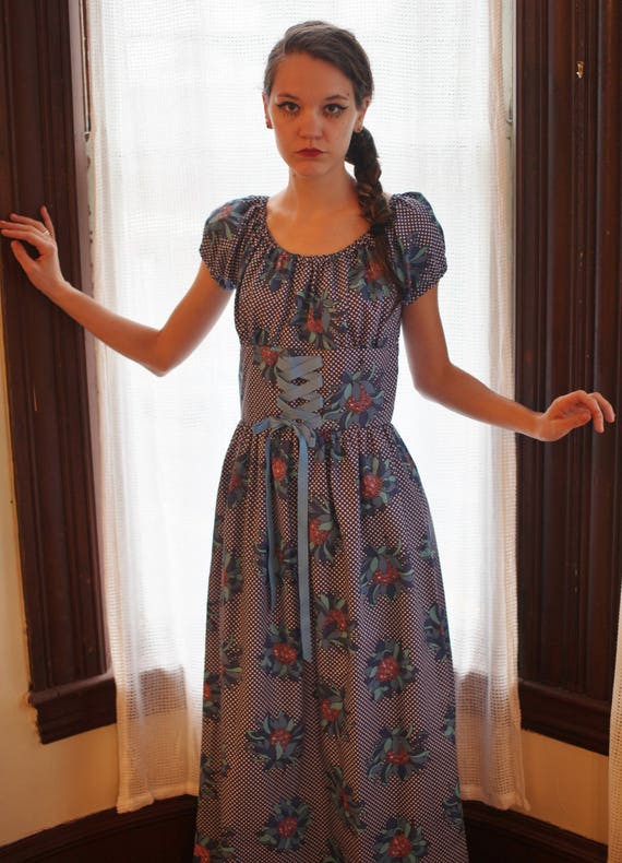60's Dreamy Flower Maxi Dress