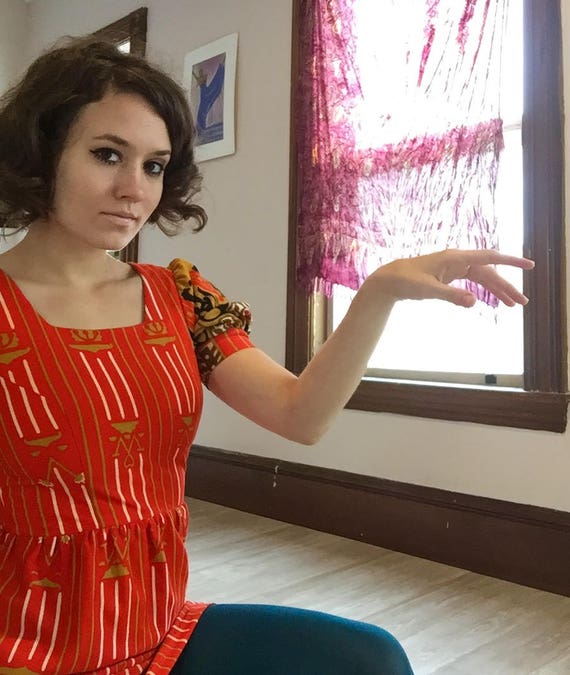 Cute 60s Red Mini Dress