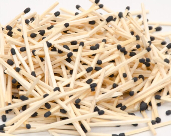 1.85 Black Tip 500 Wooden Matches for Home Decor, Matchhouse, Wedding