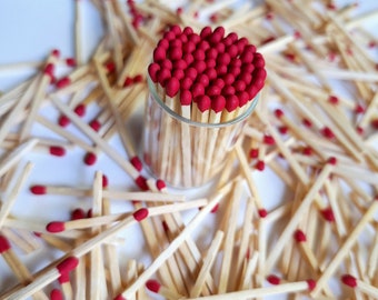 Red Tip Wooden Matches: 500 Craft Wedding Decor Matchsticks