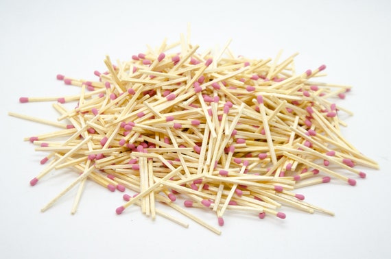 1.85 Nude Pink tip 500 wooden matchsticks for home decor, wedding favors,  crafts, design, matchbox filling
