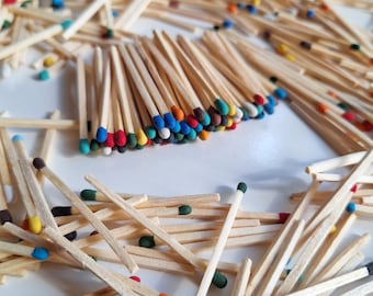 500 Colorful Matches: Mixed Head Colors, Wedding & Craft Supplies