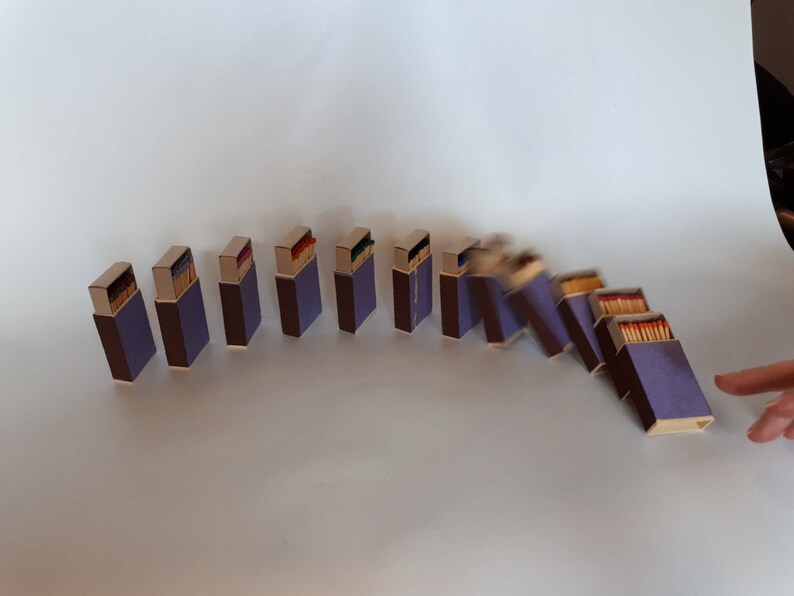Twelve Matchboxes Striker From Two Sides Wooden Matches Etsy