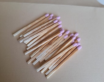 Pink Tip Wooden Matches: 1.75" Colored Matchsticks for Crafts