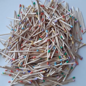 Pastel Color Matchsticks: 1.9&quot; Aspen Wood Matches for Crafts & Decor (500 Count Mix)