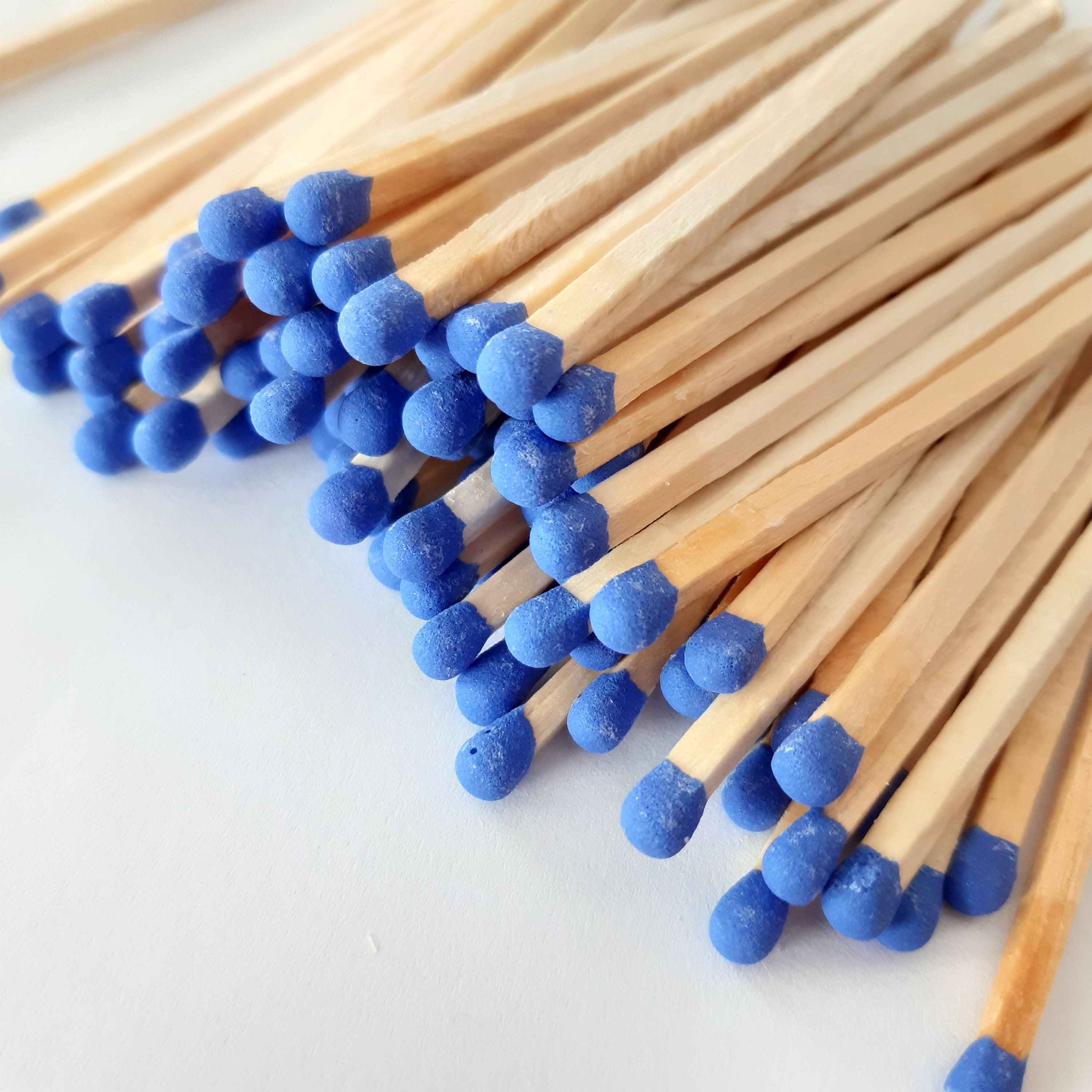 3.4 long Royal blue tip long wooden matchsticks for home Etsy