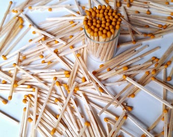 Peach Orange Matchsticks: 500 Wooden Matches for Crafts & Decor