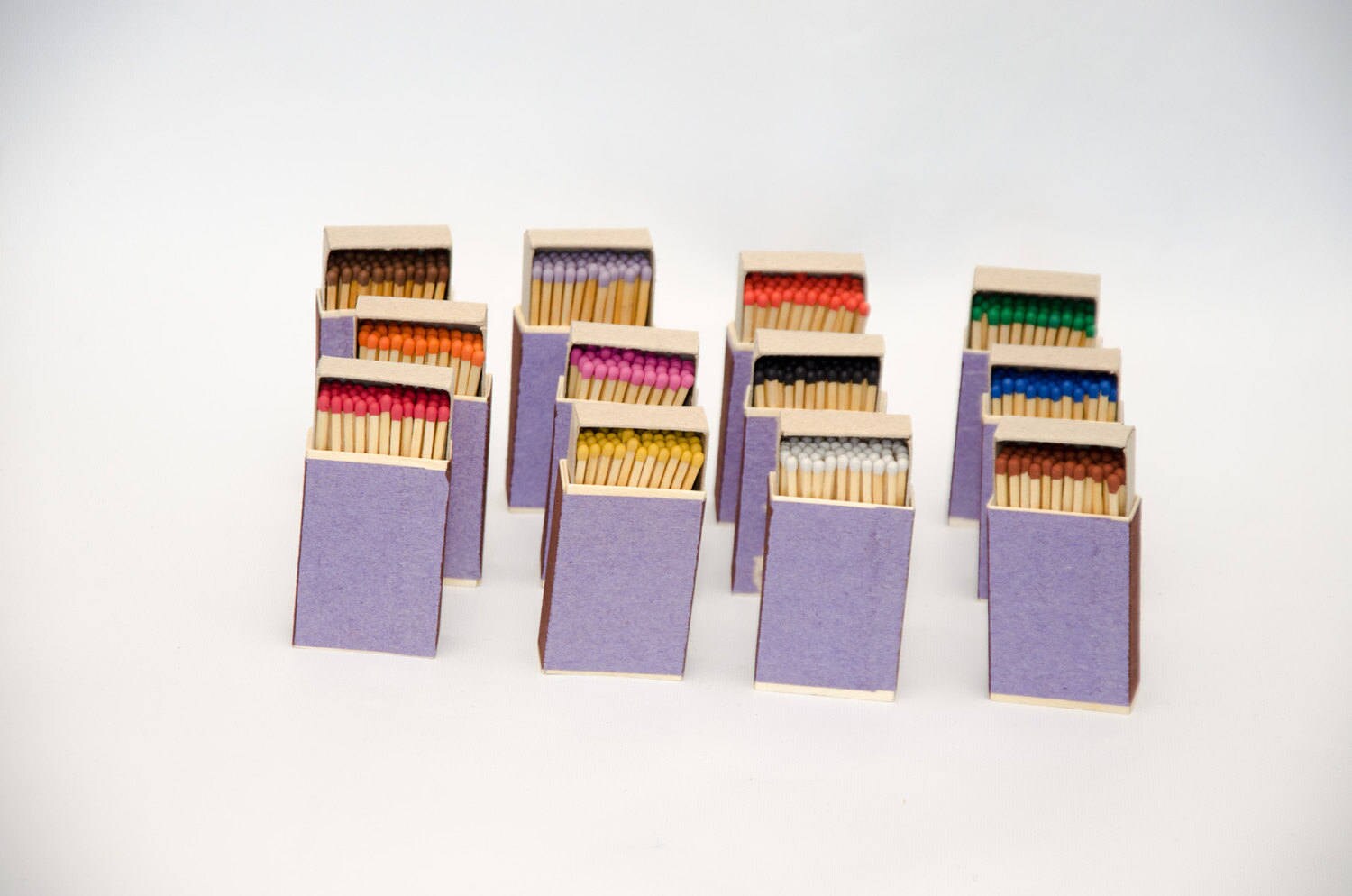 Twelve Matchboxes Striker From Two Sides Wooden Matches Etsy
