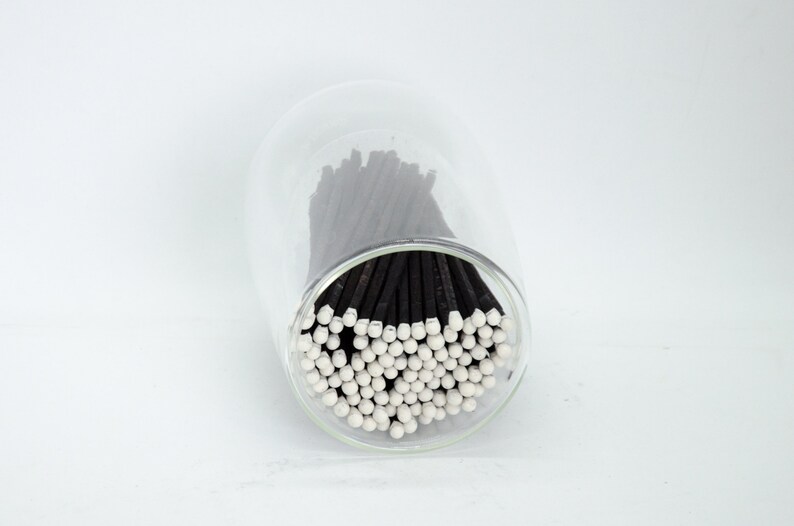 3.4 palo negro con fósforos de madera punta de color | Etsy