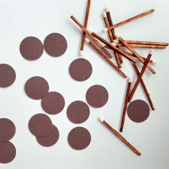 25x Striking Paper self-adhesive Dots 0.79 Inch/ 2 Cm Diameter / Sticky  Striker for Safety Matches/ Matchstick Jars 