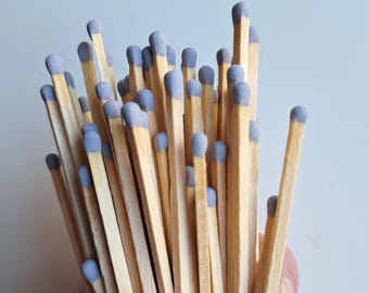 Lavender Grey Tip Wooden Matchsticks: Wedding Decor, Crafts (100 Count, 3.4" Long)