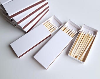 Plain White Mini Matchboxes: DIY Craft Supplies (2.2")